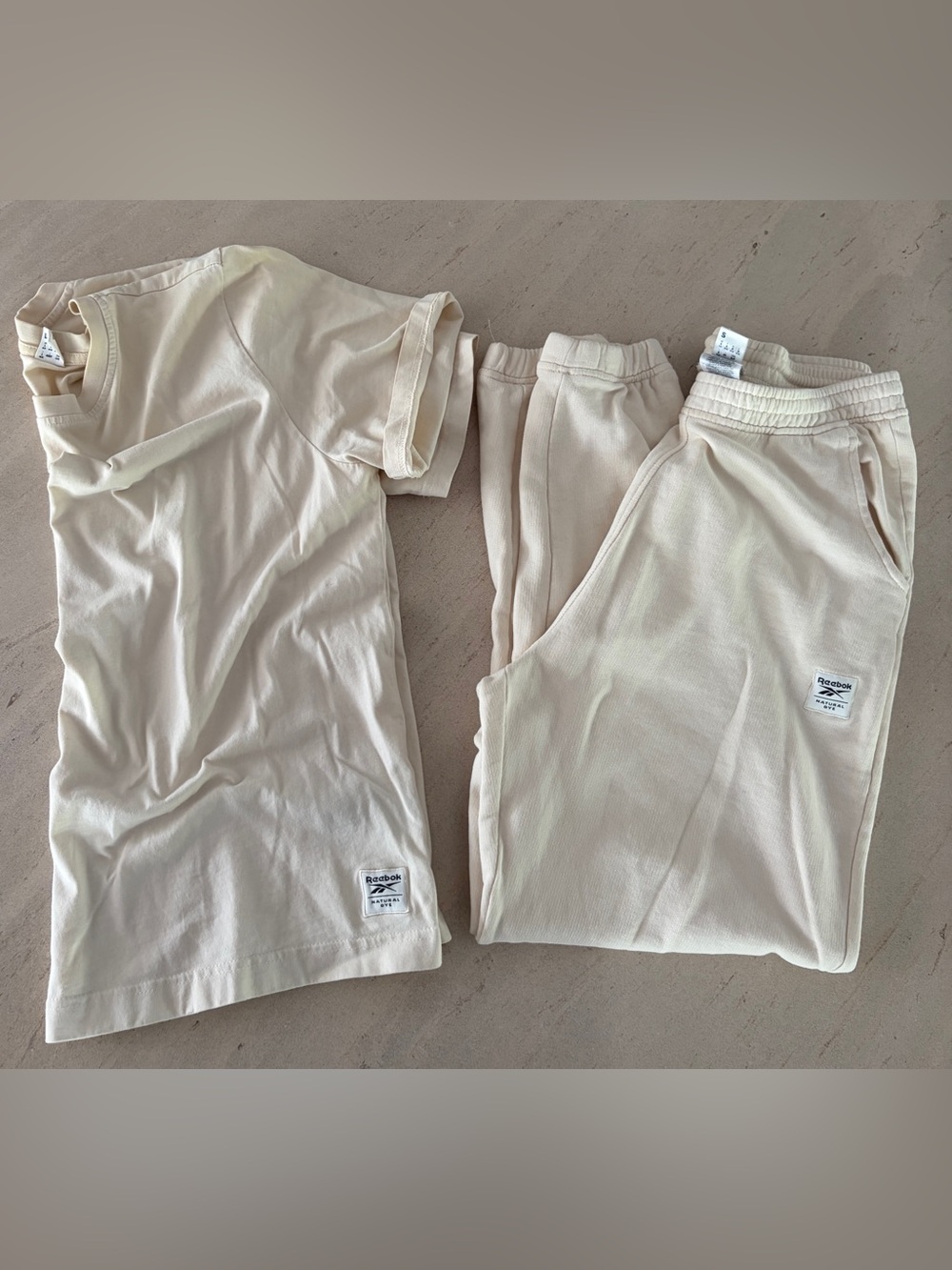 Reebok Natural Dye Lounge Set in Cream